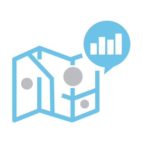 Map analysis icon