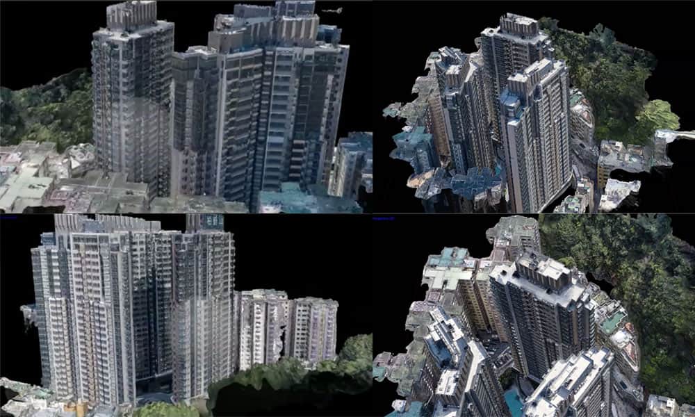 3D modelling of buildings and construction site