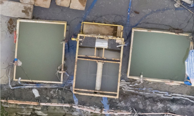 High resolution image of textureless objects at construction site